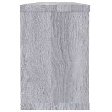 Prateleiras cúbicas vidaXL, 2 peças, cinza Sonoma, 60x15x23 cm, material à base de madeira. - Cinza - Ver 5