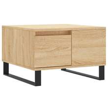 Mesa de centro vidaXL Sonoma em carvalho, 55x55x36,5 cm, em madeira composta. - Castanho - Ver 4