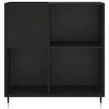 Mueble para discos vidaXL negro, 84,5 x 38 x 89 cm, material a base de madera. - Negro - Ver 4