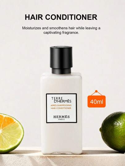 Hermès Acondicionador de la Serie Tierra, una combinación vigorosa de cítricos y pimienta, que marca el aroma a pedernal de los rastros de la tierra.