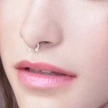 CIZME Khuyên mũi/môi/tai hình móng ngựa trong suốt 16G, khuyên mũi septum bằng nhựa, nút bịt tai Bioflex Acrylic, khuyên hình móng ngựa có tạ, thích hợp cho công việc và trường học, kích thước 6mm-12mm - Trong sáng - Xem 5