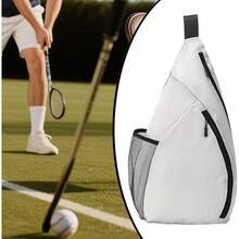 R- Bag - Large Capacity Ligweig Backpack Badminton Racket Backpack wit Zper Carry Bag  Outdoor Fitness Gym Scool Club ment Play Matces Soes Bottle Towel Stoe - Gris - Ver 4