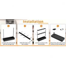 Giá treo cốc cà phê có móc di động, giá treo cốc nhiều tầng không cần khoan, giá để đồ lặt vặt cho nhà bếp gia đình. - màu đen - Xem 4