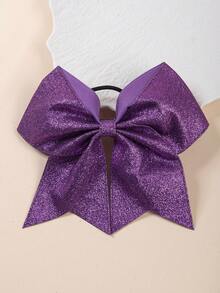 1pc Cheerleader Sequin Bow Hair Scrunchie, Vibrant Hair Band And Headband, Available In Red, Gold And Other Colors, Create Dazzling Sports Hairstyle For Competitions And Performances - Multicolor - View 12