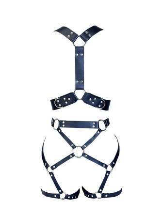 2件/1件 女士PU皮革束缚带大腿吊袜带性感身体绑带哥特朋克服装女士性感配饰