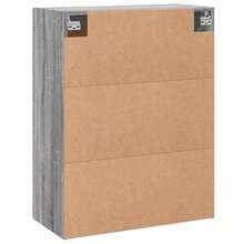 Larryhot Armarios de pared 2 uds madera de ingeniería gris Sonoma, Robusto y duradero, fácil de montar, una opción ideal para la decoración del hogar - Gris - Ver 7