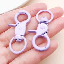 5/10pcs Colored Coated Snap Hooks With O-Rings, Metal Keychain Accessories For DIY Charms. - One Size Fits All - View 16