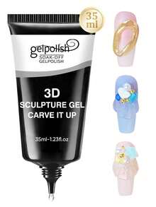 35ml 3D Gel - Nail Art Sculpting Gel, Suitable For Autumn/Winter Nail Design, Can Be Used For DIY Nails Including Painting, Shaping, Carving And Halloween Decoration - 無色 - 查看 1