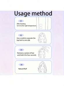 1个豌豆形玉米卷发器，用于打造蓬松波浪发型，适合细软发质（含梳子和发夹） - 查看 4