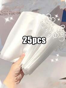 5/10/20/30/50个装哑光自封袋 - 透明塑料拉链收纳袋，适用于办公用品、零食、个人物品、珠宝、口罩、内衣、袜子和冰袋等，多用途、便携、防水、透明旅行必备品