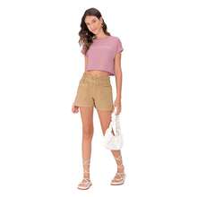 Blusa Boxy Juvenil Amora em Algodão na cor Rosa - Multicolorido - Visão 2