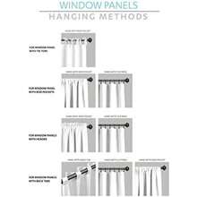 Decor Reyna c Window Panel Curtain Set for Living, Dining Room, Bedroom (Pair)), 84" x 54",(137.2An x 241.3Al cm (2 Paneles) gris) - Multicolor - Ver 7