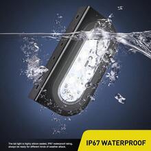 ASDNilight - Juego de 2 luces traseras para remolque 40 luces LED de freno luces de marcha atrás impermeables para camiones de 10 a 30 V RV UTV caravana barco - 2 luces de remolque blancas y soportes - Ver 6