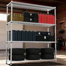 M MZG 1250 Lbs Storage Rack Metal Wire Shelving Unit,  5 Tier Chrome Heavy Duty Storage Standing Shelf Organizer For Laundry Bathroom Kitchen Pantry Closet Garage Basement Office-13.8" D X 29.5" W X 59.5" H - 銀色 - 查看 16