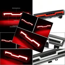 ASDNUVIN LIGHTING 3BL-ZTL-006-CH Super Bright LED 2-Stage Sequential Third Tail Brake Light Clear Lens Compatible with 00-06 Sub Tahoe/Yukon - Transparente+04-08 F-150 - Ver 8