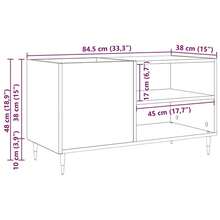 Meuble à disques vidaXL aspect chêne noir 85 x 38 x 48 cm - Noir - Voir 11
