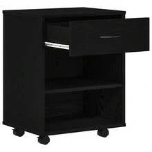 Mobile contenitore vidaXL effetto rovere nero, 46 x 36 x 59 cm - nero - Visualizzare 5