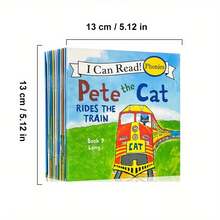 ,I Can Read, Bedtime Stories Reading English Learning Education Books, Simple Visual Vocabulary Practice Grammar Learning Books - con mèo - Xem 6