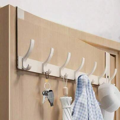 1/2 סט ווים לדלת בצבע לבן/אפור, מתאים לתליית בגדים, מתלי מגבות לחדר שינה וחדר אמבטיה, ווים לדלת, מתלי מעילים, קולבים, מתאים לבית, לחדר מעונות, לחדר שינה, לחדר אמבטיה ולאירועים אחרים