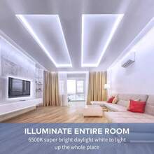 ASDGovee White LED Strip Lights Upgraded 16.4ft Dimmable LED Light Strip 6500K Bright Daylight White Strong Adhesive 300 LEDs Flexible Tape Lights for Mirror Kitchen Cabinet Bedroom Home Decor - Blancoluzdeda - Ver 3