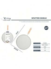Multifunctional Kitchen Oil Splatter Preventer Cover With Fine Metal Mesh Filter And Wooden Handle | Universal Oil Fume Preventer For Frying Pans And Woks | High-Temperature Heat-Resistant Stainless Steel Mesh Cover | Anti-Splatter And Anti-Scalding Cooking Tool | Filters Steam And Oil Stains | Suitable For Frying, Stir-Frying And Other Cooking Methods | Household And Commercial Kitchen Supplies | Easy-Clean Hook Design Saves Space | Compatible With Various Cookware Sizes | Essential Kitchen Protective Tool - Multicolor - View 14