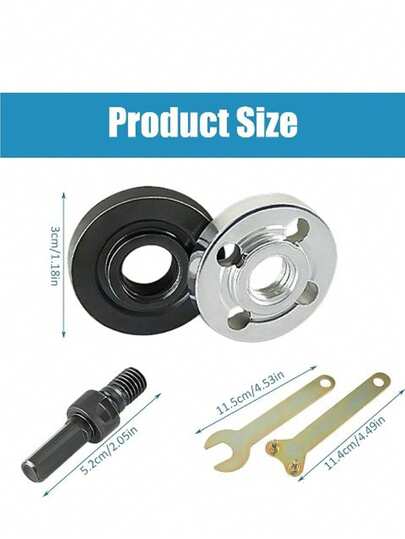 Electric Drill Conversion Angle Grinder Adapter Connecting Rod Kit Grinder Flange Angle Wrench Spanner With Metal Lock Nut/Connecting Rod
