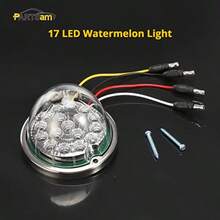 ASDPartsam - 2 luces con 17 LED de dos revoluciones tipo sandía luz de freno giro y posición rs a luz auxiliar azul luces para debajo del coche o "underow" 12 V - Rojo Azul - Ver 4