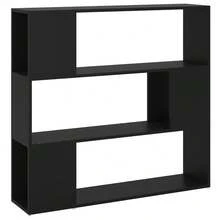 Separador de ambientes con estantería vidaXL, color negro, 100x24x94 cm. - Negro - Ver 4