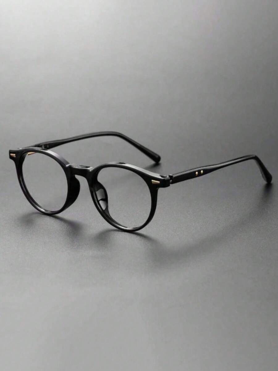 Lunettes optiques rondes en acétate de marque premium, faites à la main. Montures de lunettes optiques rétro pour hommes. Accessoires pour hommes. Accessoires de lunettes transparentes - Multicolore - Voir 1