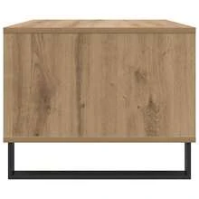 Mesa de centro vidaXL Artisan Oak 60 x 50 x 40 cm Material a base de madera - Marrón - Ver 7