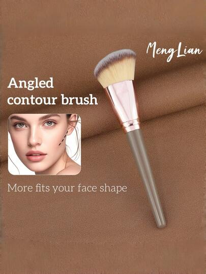 1PC Premium Soft Dense Contour & Blush Brush – Seamless Blending Tool For Face Contouring (Cheek/Jaw/Nose/Forehead), Multi-Use For Bronzer, Compatible With Powder/Liquid/Cream Makeup,Giveaways