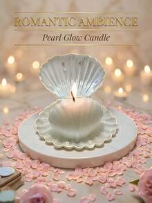 1/5 velas aromáticas de concha de perla | Velas de regalo de lujo con lazo, crea un ambiente acogedor en el hogar/decoración romántica para la mesa de cena/compañero para celebraciones festivas, atmósfera elegante para fiestas, empaque exquisito, regalo para el Ramadán - Multicolor - Ver 1