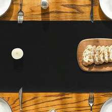 Artoid Mode Camino de mesa color marrón claro, decoración de cocina y comedor para temporada de otoño, lavable, para decoración de fiesta en el hogar, 13x72 pulgadas(13" x 72", Table Runner Negro) - Multicolor - Ver 5