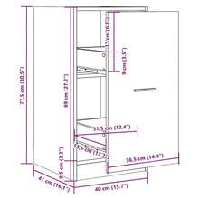 vidaXL Armario de boticario negro 40x41x77,5 cm Material a base de madera - Negro - Ver 11
