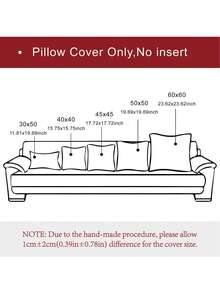 1pc Amor Heart Embroidered Throw Pillow Cover, Romantic Home Decor Cushion Cover For Sofa, Pink & Blue Striped - Powder Blue - View 4