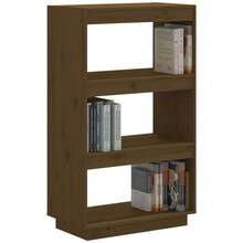 Étagère/séparateur de pièce vidaXL, couleur miel, 60 x 35 x 103 cm, en pin massif - Tabac - Voir 1