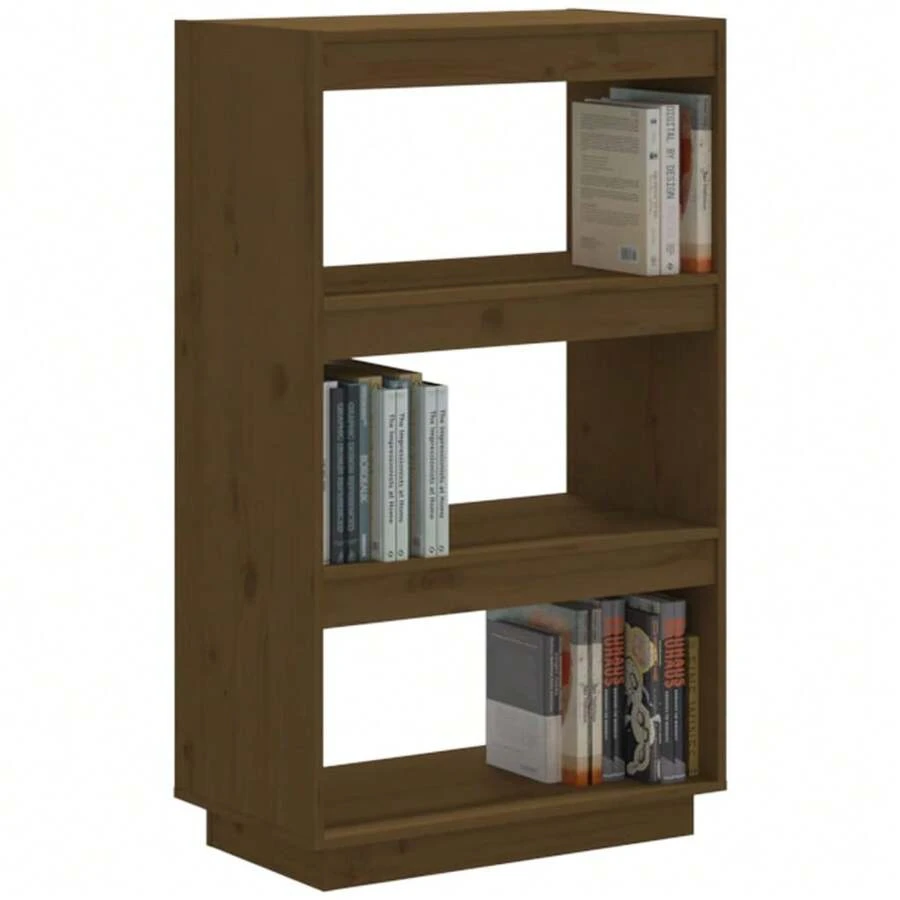 Étagère/séparateur de pièce vidaXL, couleur miel, 60 x 35 x 103 cm, en pin massif - Tabac - Voir 1