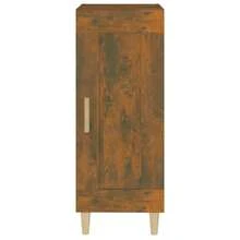 Credenza vidaXL in rovere affumicato 34,5x34x90 cm Materiale a base di legno - Castano - Visualizzare 5