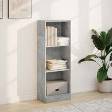 Bibliothèque vidaXL Gris Béton 40x24x109 cm Matériau à base de bois - Gris - Voir 2