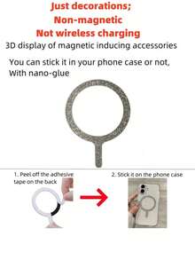 1 pezzo Caricatore senza fili di lusso con glitter magnetico, spessore 2,0 mm, bellissimo design con cielo stellato scintillante, custodia protettiva completa anti-caduta, design minimalista compatibile con iPhone 11/12/13/14/15/16 Pro Max/XS/XR/11 Pro/11 Pro Max/12 Pro/12 Pro Max/13 Pro/13 Pro Max/7 Plus/14 Pro/14 Pro Max/14 Plus/7 Plus/8 Plus/8/SE2, impermeabile, antiurto, resistente ai graffi - Multicolore - Visualizzare 4