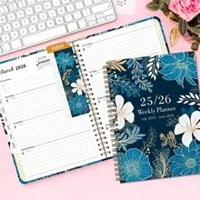 YQQ Agenda 2025 2026 Semanal Sin FechaCuaderno de Espiral A5 Agenda de Trabajo Notas Semanales 12 Meses de Julio 2025-Junio 2026 21.7 * 15.8cm (B12)1212 - B12 - Ver 6