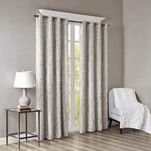 Sun Smart Mirage - Cortina oscurecedora 100% Total para Ventana, Panel de Cortina de Damasco Jacquard de Punto para oscurecer la habitación con Ojales en la Parte Superior, 50 x 108 Pulgadas, Color(127An x 241.3Al cm (4 Paneles) Gris) - Multicolor - Ver 12