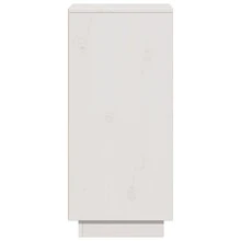 Aparador vidaXL Branco 31,5x34x75 cm em Madeira Maciça de Pinheiro - Branco - Ver 8