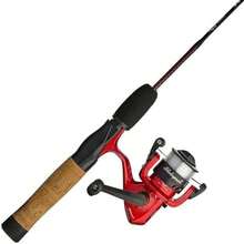 Fishing Combo with Spinning Reel and Dock Runner Fishing Rod for Dock Fishing - Rojo/Negro - Ver 3