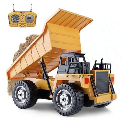 Remote-Controlled Dump Truck, Tipper Truck, Toy Car, Model Truck, Engineering Unloading Truck, Tipper Truck, Electric Truck, Toy Loading, Soil Hauling, Transportation Toy Car