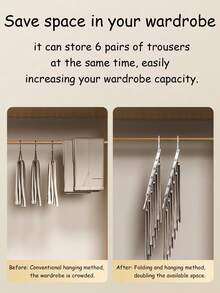 1pc Foldable Pant Rack - Efficient Wardrobe Storage & Organization, Suitable For Jeans, Leggings And Trousers, Ideal For Commercial Use In Shopping Malls And Retail Stores - Multicolor - View 8
