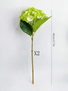 1支/2支/4支人造绣球花束，DIY生日派对装饰，婚礼花篮，新娘捧花，家居装饰，餐厅，卧室，窗台，花瓶装饰，情人节，新年装饰，户外花园，情人节礼物，毕业礼物 - 綠色 - 查看 10