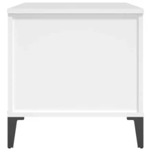 Table basse vidaXL blanche 90 x 44,5 x 45 cm, matériau à base de bois - Blanc - Voir 9