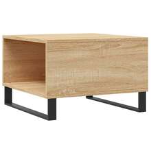 Mesa de centro vidaXL Sonoma em carvalho, 55x55x36,5 cm, em madeira composta. - Castanho - Ver 9