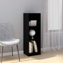 étagère/séparateur de pièce vidaXL noir 36 x 33 x 110 cm en pin massif - Noir - Voir 3